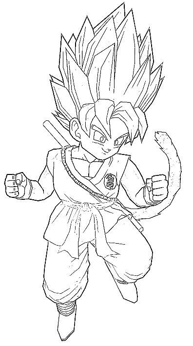 Goku para Colorir [2023]  15 Imagens Download Grátis